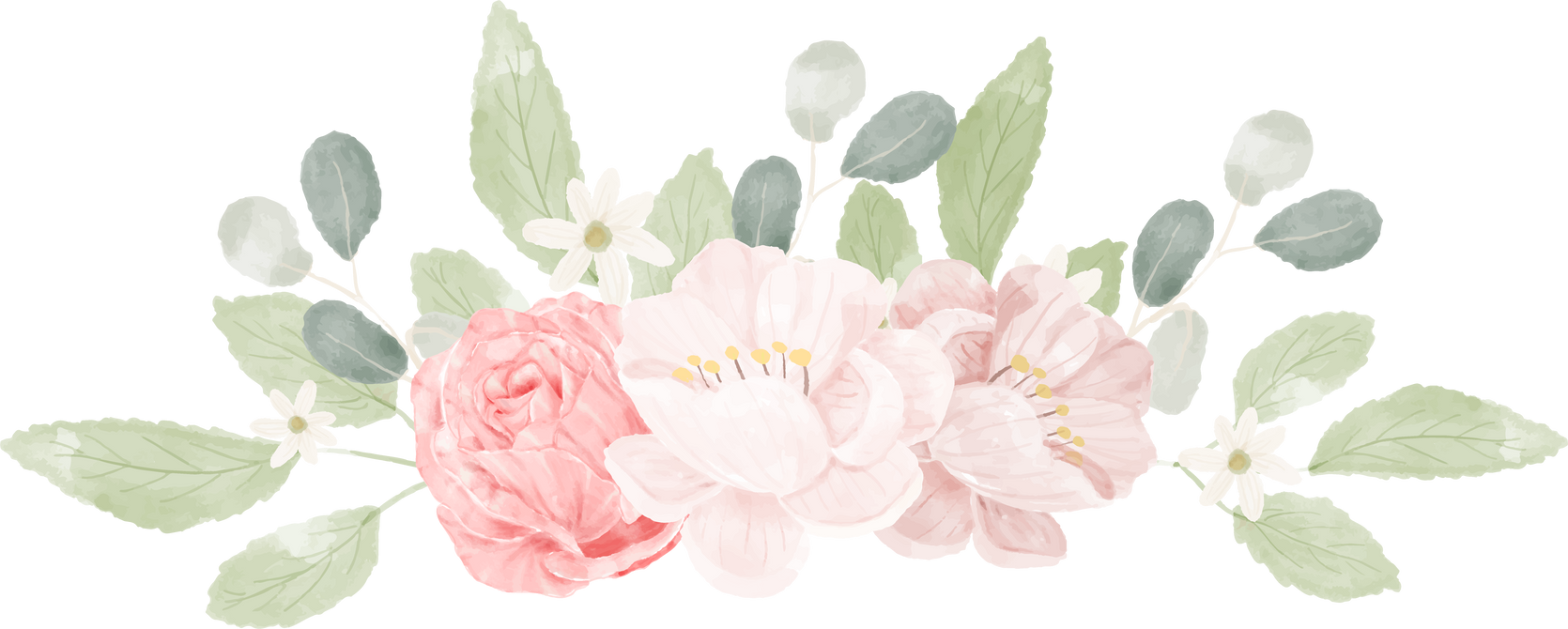 Pink Rose and Peony Flower Wallpaper Design


