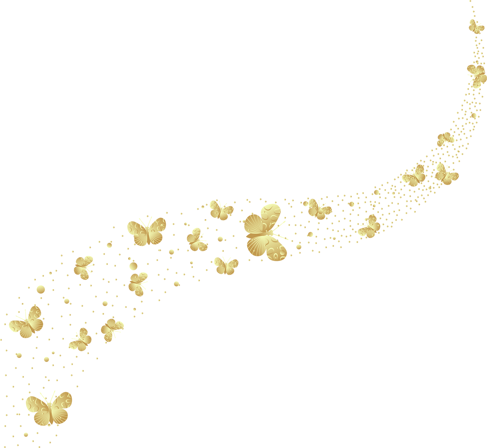 Butterfly glittering wave