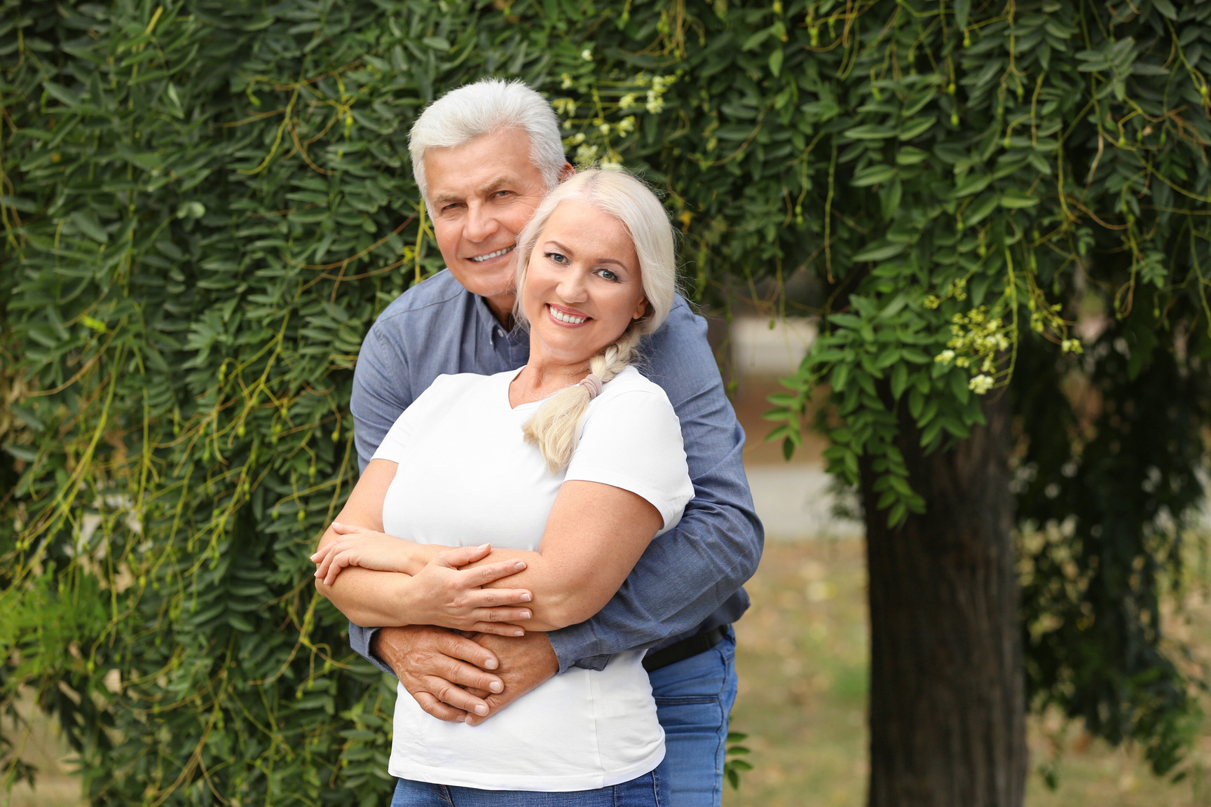 An Old Couple Outdoors