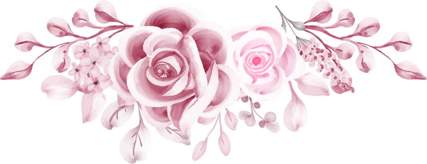 flower arrangement with rose light pink