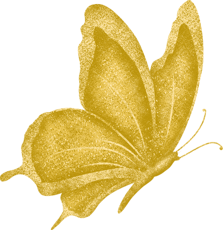 Gold Glitter Butterfly