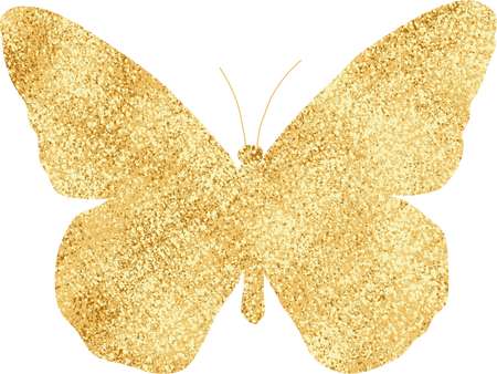 Gold Glitter Butterfly