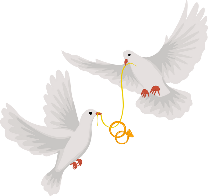 Dove with Wedding Ring