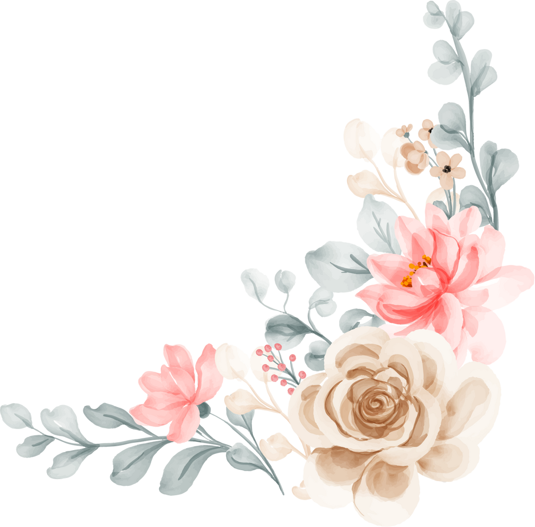 flower arrangement with peach and beige flower